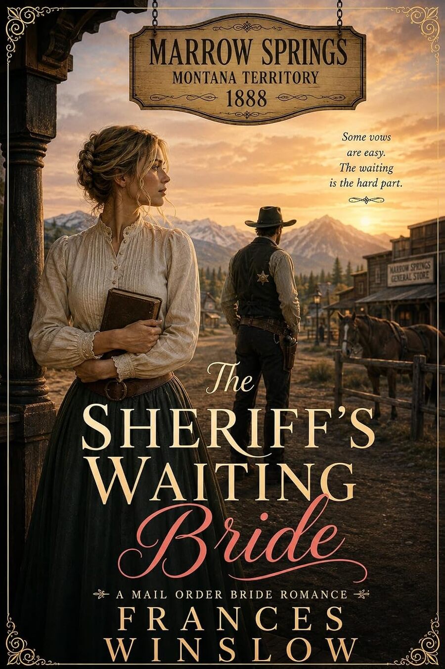 The Sheriff's Waiting Bride cover — a sweet Dakota Territory mail-order bride western