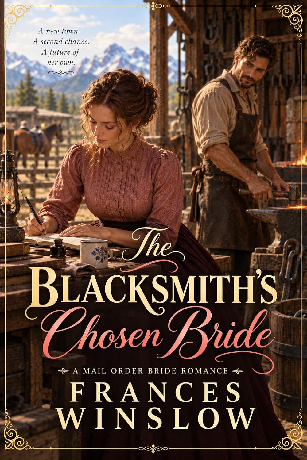 The Blacksmith's Chosen Bride cover — a sweet mail-order bride western