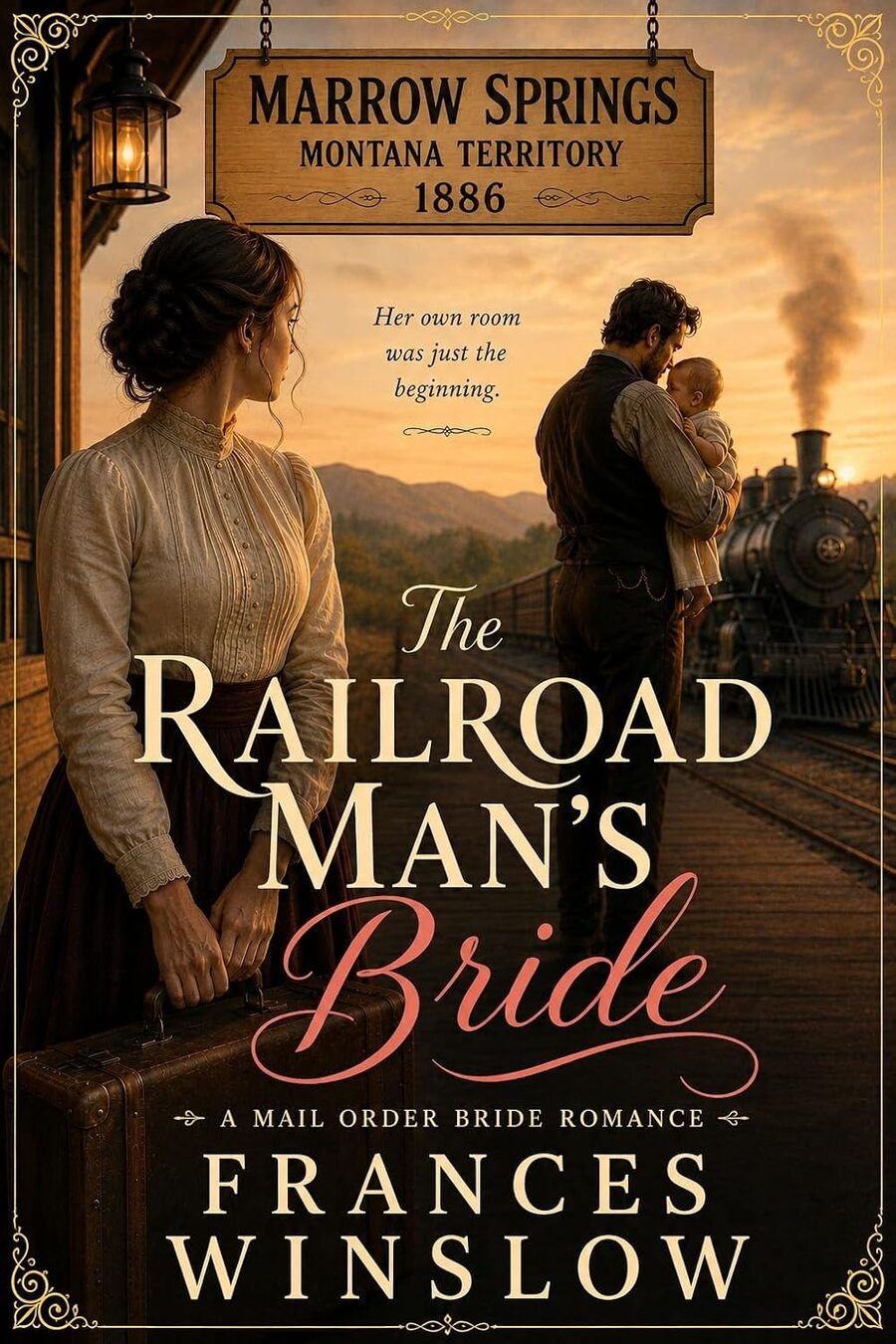 The Railroad Man's Bride cover — a sweet mail-order bride western
